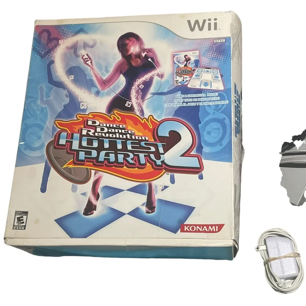 Nintendo RVL-001 Wii Console Bundle Cables Charger Bar Games Tested‎ Working